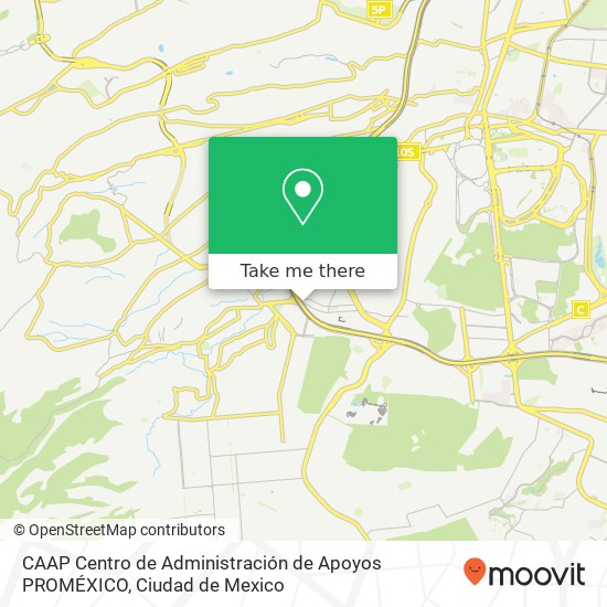 CAAP Centro de Administración de Apoyos PROMÉXICO map