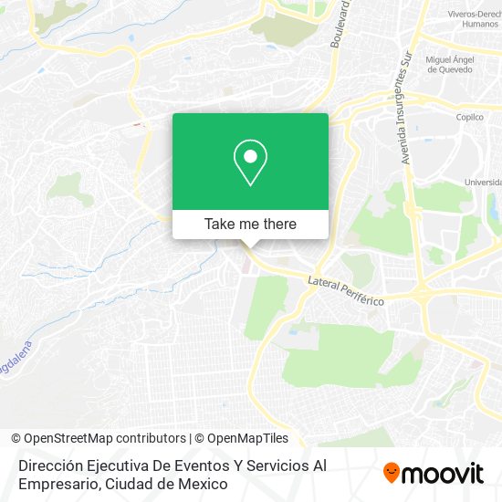 Dirección Ejecutiva De Eventos Y Servicios Al Empresario map