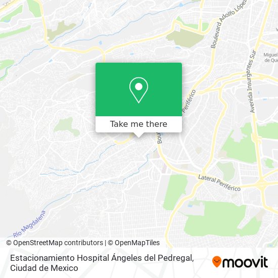 Mapa de Estacionamiento Hospital Ángeles del Pedregal