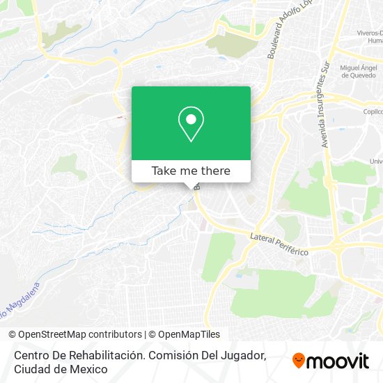Centro De Rehabilitación. Comisión Del Jugador map