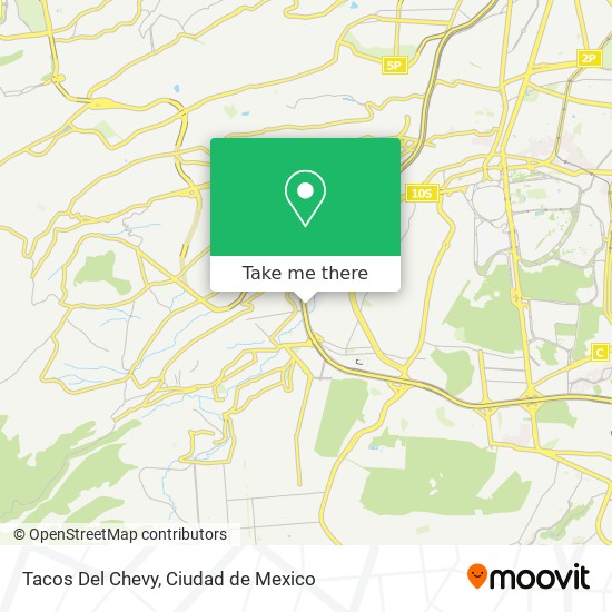 Tacos Del Chevy map