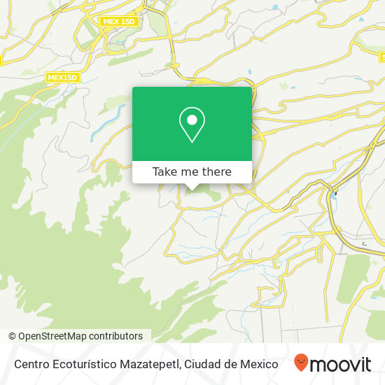 Mapa de Centro Ecoturístico Mazatepetl