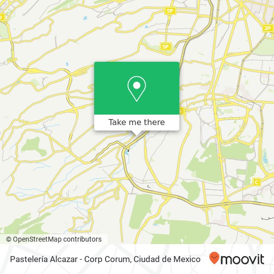 Mapa de Pastelería Alcazar - Corp Corum