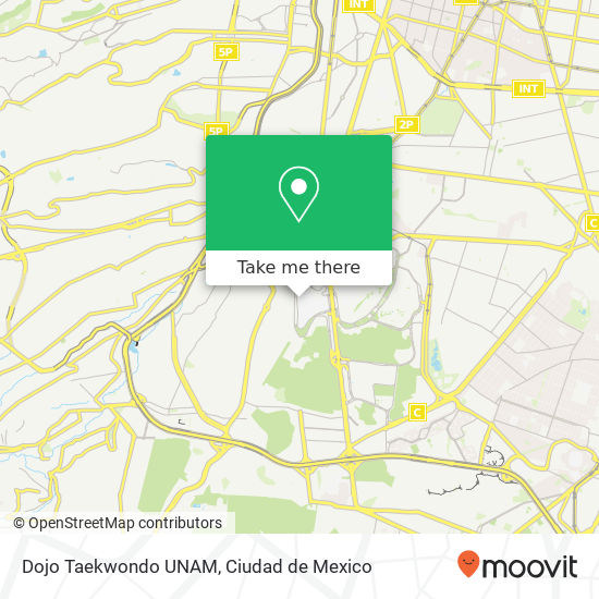 Dojo Taekwondo UNAM map