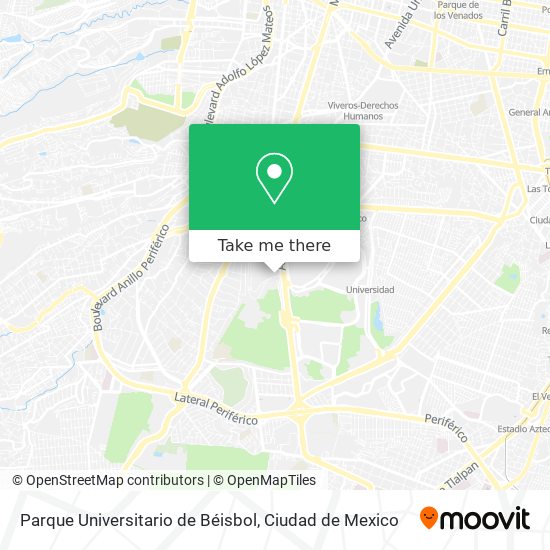 Parque Universitario de Béisbol map