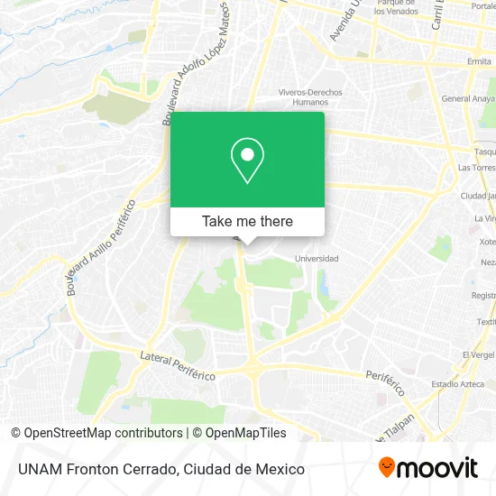 UNAM Fronton Cerrado map