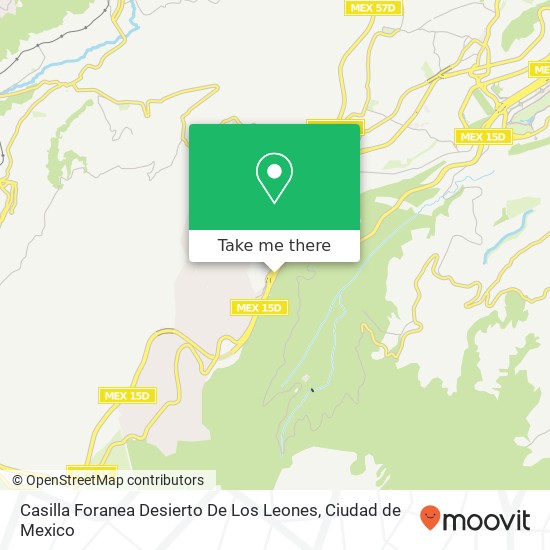 Casilla Foranea Desierto De Los Leones map