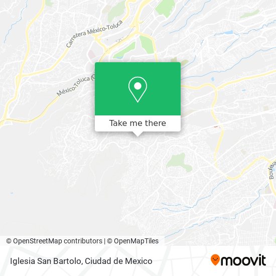 How to get to Iglesia San Bartolo in Huixquilucan by Bus or Metro?