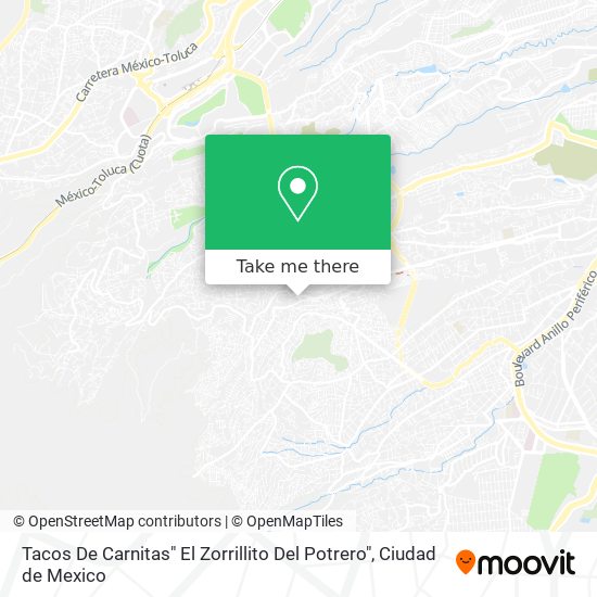 Tacos De Carnitas" El Zorrillito Del Potrero" map