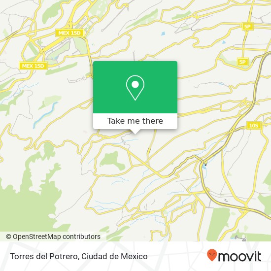 Torres del Potrero map