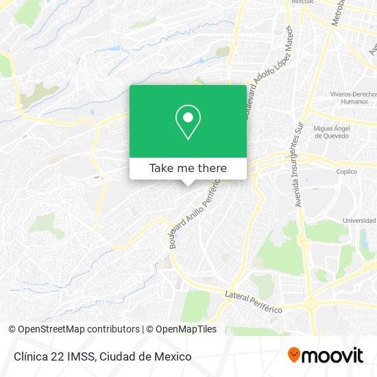 Clínica 22 IMSS map