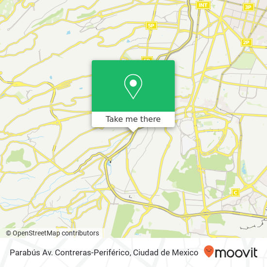 Parabús Av. Contreras-Periférico map