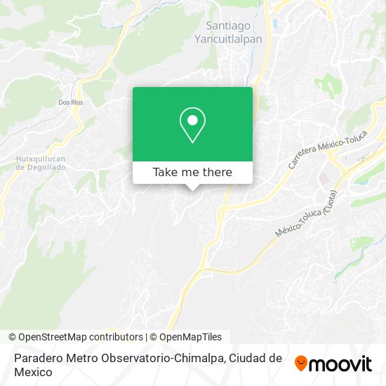 Paradero Metro Observatorio-Chimalpa map