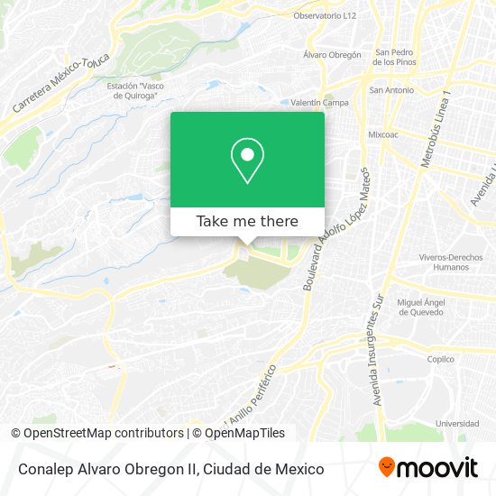 Conalep Alvaro Obregon II map