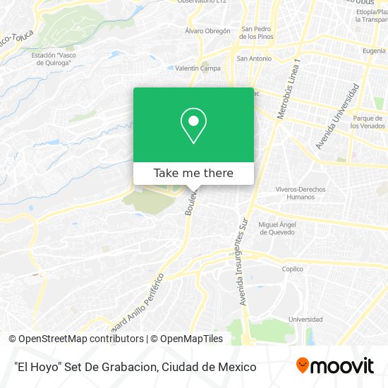 Mapa de "El Hoyo" Set De Grabacion