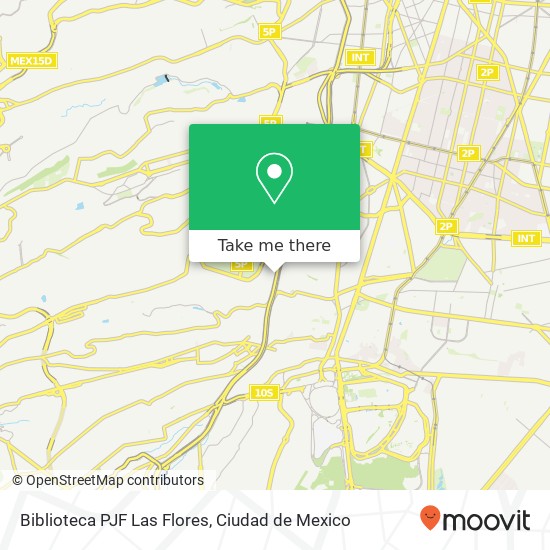 Biblioteca PJF Las Flores map