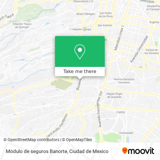 Módulo de seguros Banorte map