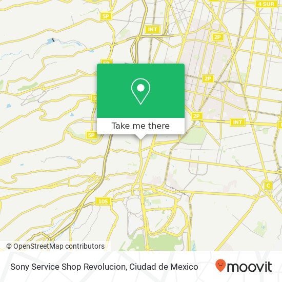 Mapa de Sony Service Shop Revolucion