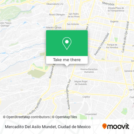 Mercadito Del Asilo Mundet map