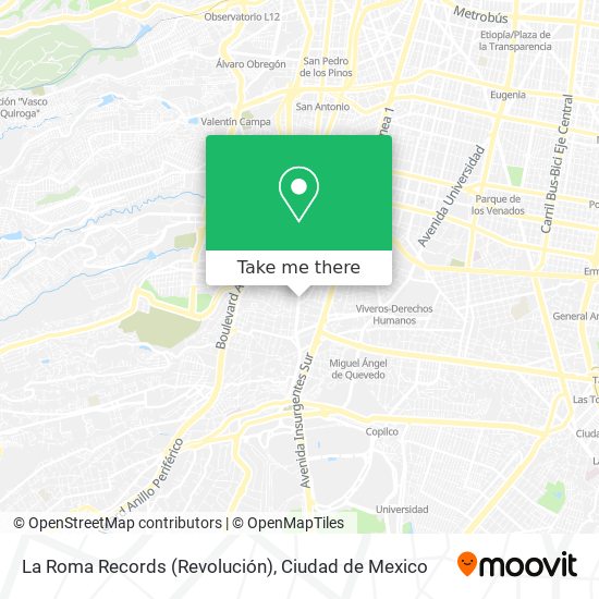 La Roma Records (Revolución) map