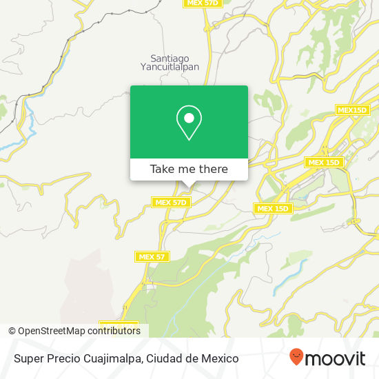 Super Precio Cuajimalpa map