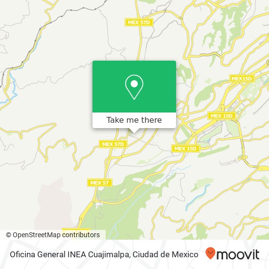 Oficina General INEA Cuajimalpa map