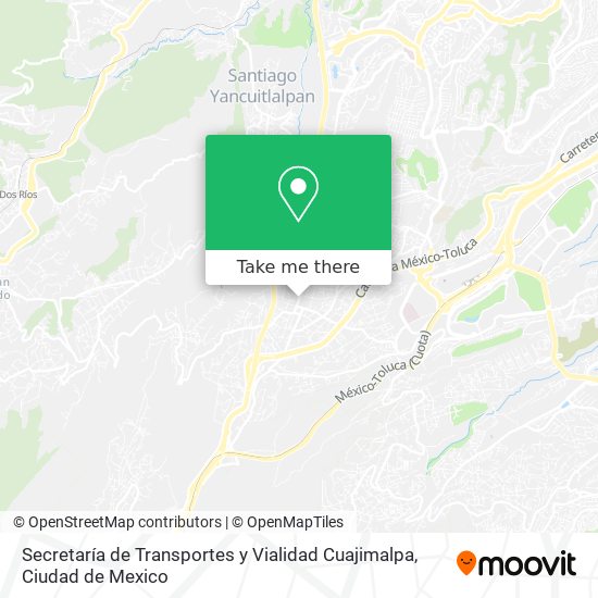 Secretaría de Transportes y Vialidad Cuajimalpa map