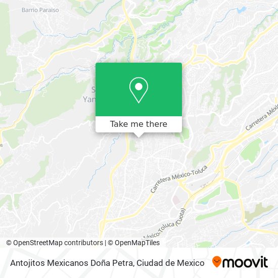 Mapa de Antojitos Mexicanos Doña Petra