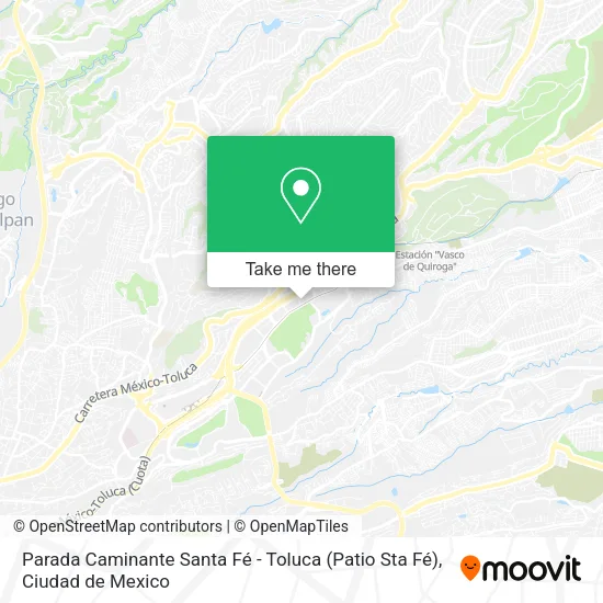 Parada Caminante Santa Fé - Toluca (Patio Sta Fé) map