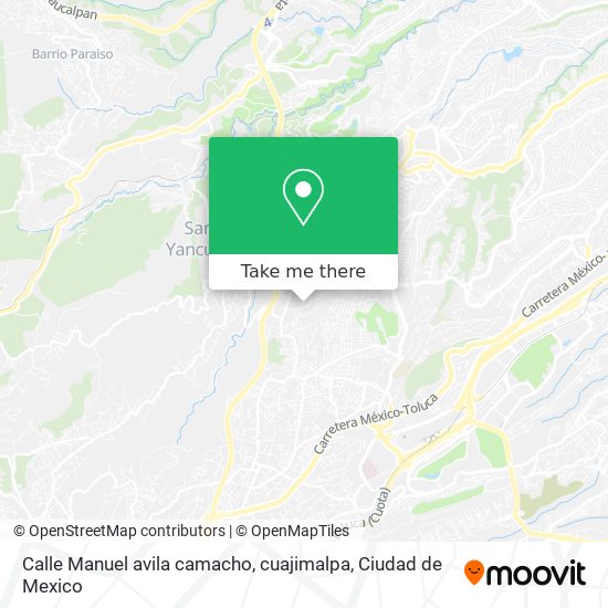 Calle Manuel avila camacho, cuajimalpa map