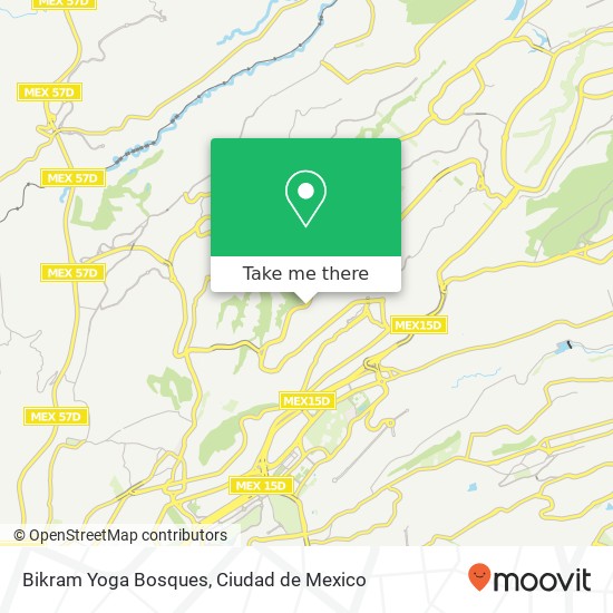 Bikram Yoga Bosques map