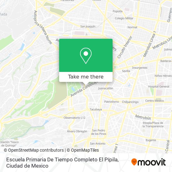 Escuela Primaria De Tiempo Completo El Pípila map