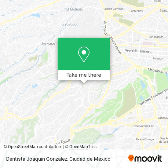 Mapa de Dentista Joaquin Gonzalez