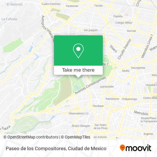 Paseo de los Compositores map