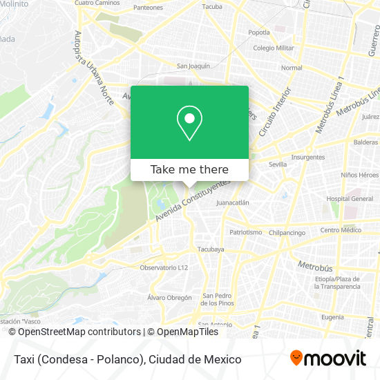 Mapa de Taxi (Condesa - Polanco)