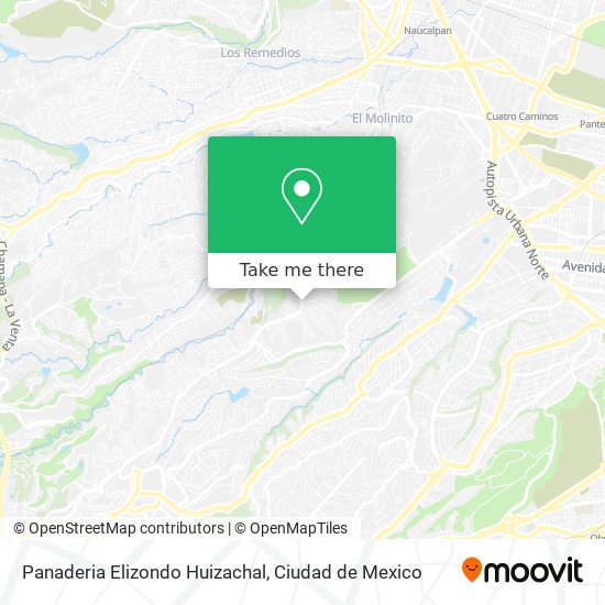 Mapa de Panaderia Elizondo Huizachal