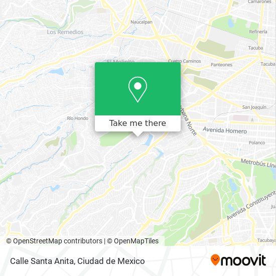 Calle Santa Anita map