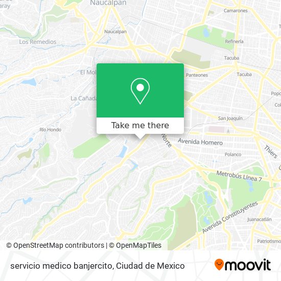 servicio medico banjercito map
