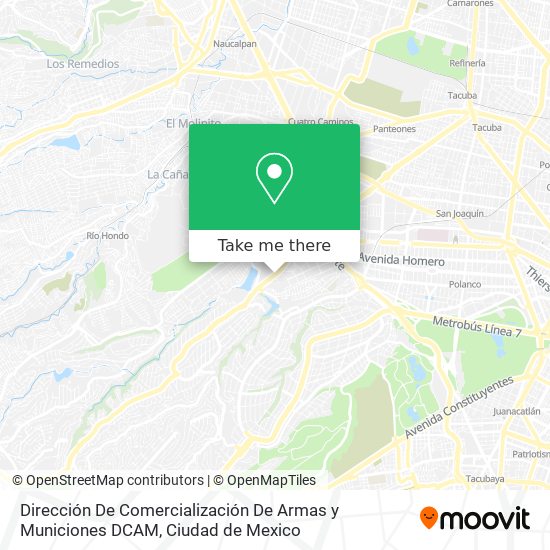 Dirección De Comercialización De Armas y Municiones DCAM map