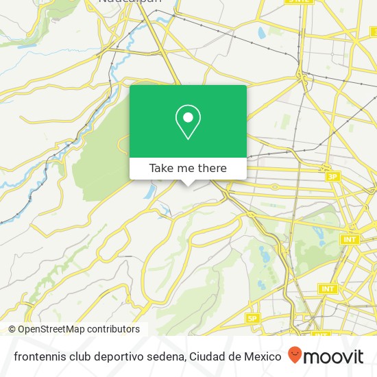 Mapa de frontennis club deportivo sedena