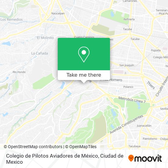 Colegio de Pilotos Aviadores de México map