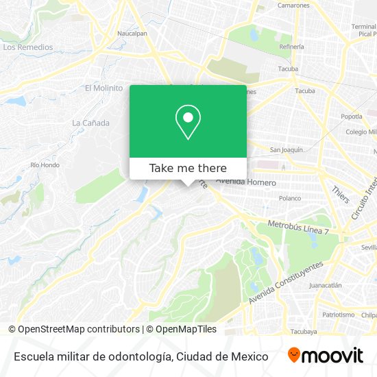 Escuela militar de odontología map