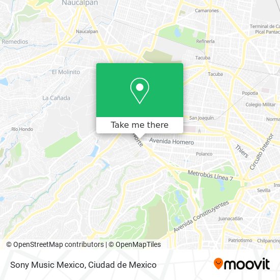 Sony Music Mexico map