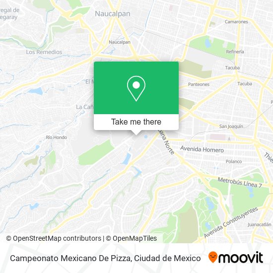 Mapa de Campeonato Mexicano De Pizza