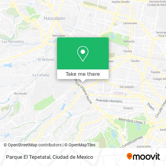 Parque El Tepetatal map