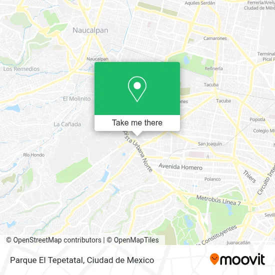 Parque El Tepetatal map