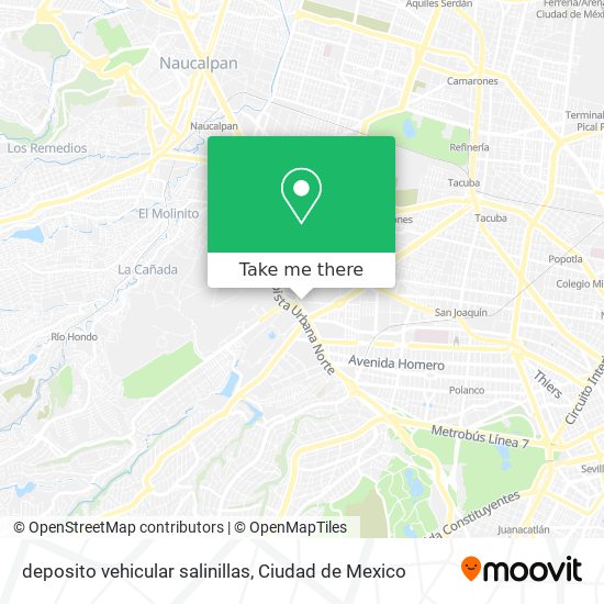 Mapa de deposito vehicular salinillas