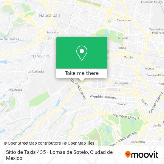 Sitio de Taxis 435 - Lomas de Sotelo map