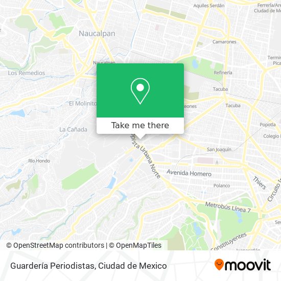 Guardería Periodistas map