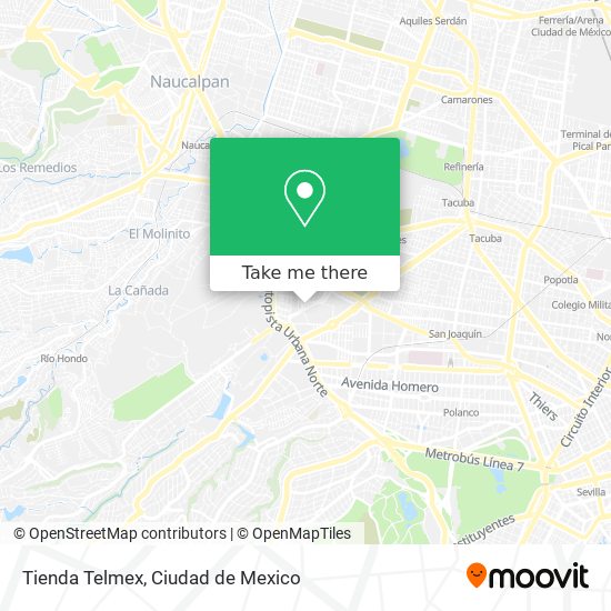 Mapa de Tienda Telmex